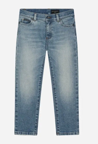 Dolce & Gabbana Stretch denim jeans with logo print, 6 years