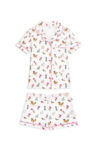 Preppy Goose New with tags puppy heart print jersey pj set, 6 years