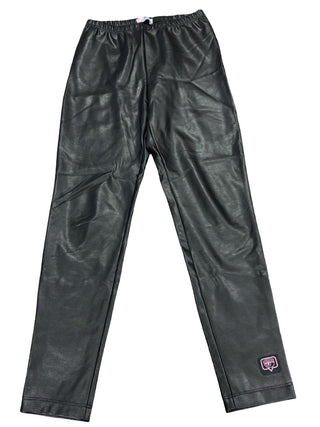 Chiara Ferragni Black leather leggings , 10-12 years