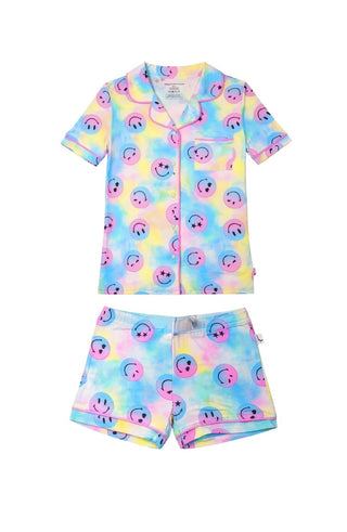 Preppy Goose Smiley face print Jersey Pjs new with tags, 6 years