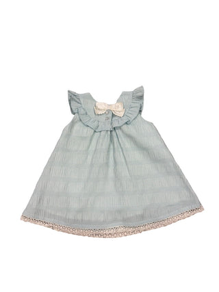 Joie Blue checkered dress with embroidery, 12 months