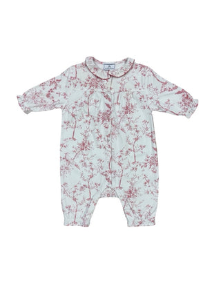 Petite Plume Pink Toile playsuit, 6-12 months