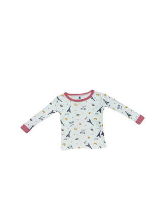Petit Bateau Paris theme pj top, 2 years
