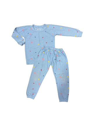 Chaser Blue Stars and Hearts Pattern Set - Some wear, reflected in price, 4 years