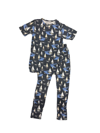 Posh Peanut Sailboat Pattern Pajama Set, 10 years