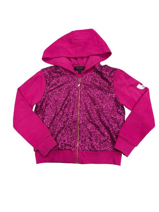 Juicy Couture Hot Pink Sequin Zip Up Hoodie, 6-7 years