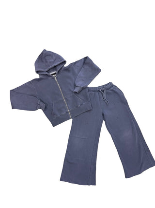 Katie J Grey blue sweat suit, Small