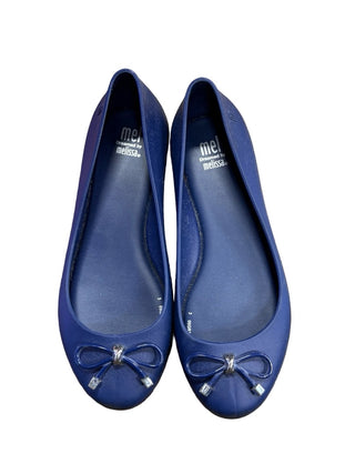 Melissa Blue ballet flats with bow detial on the toe, 35 EU