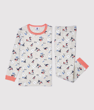 Petit bateau New with tags Boys Paris print organic cotton pajamas, 8 years