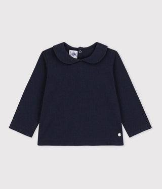 Petit bateau Navy collared blouse new with tags, 6 months