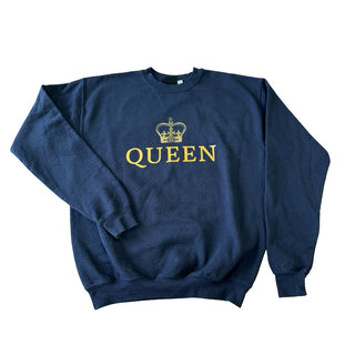 Historic Royal Palaces Blue Crewneck with Queen Graphic, xs