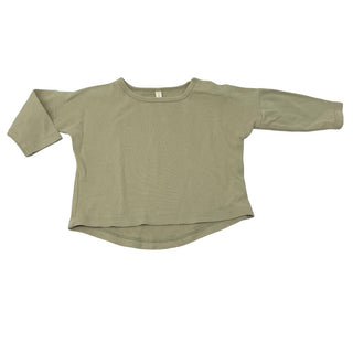 Quincy Mae Sage green long sleeve, 6-12 months