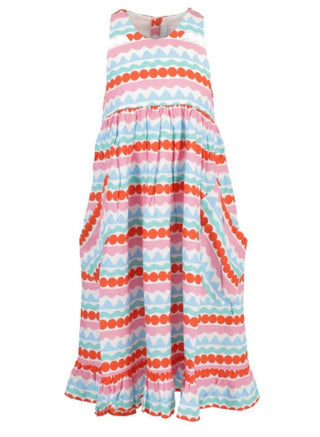 Stella McCartney Pattern Geometric Stripe Dress with Pockets, 6 years