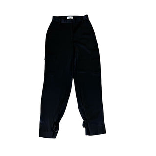 Babaton Black Sateen Cargo Pants, 00