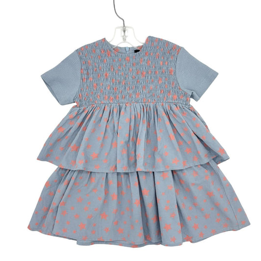 Space Grey blue w/pink stars dress, 3 years
