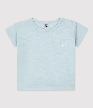 Petit Bateau Baby Short-Sleeved Blue Cotton T-Shirt New with tags, 12 months