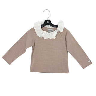 Donjse ntique pink top w/collar, 1-2 years
