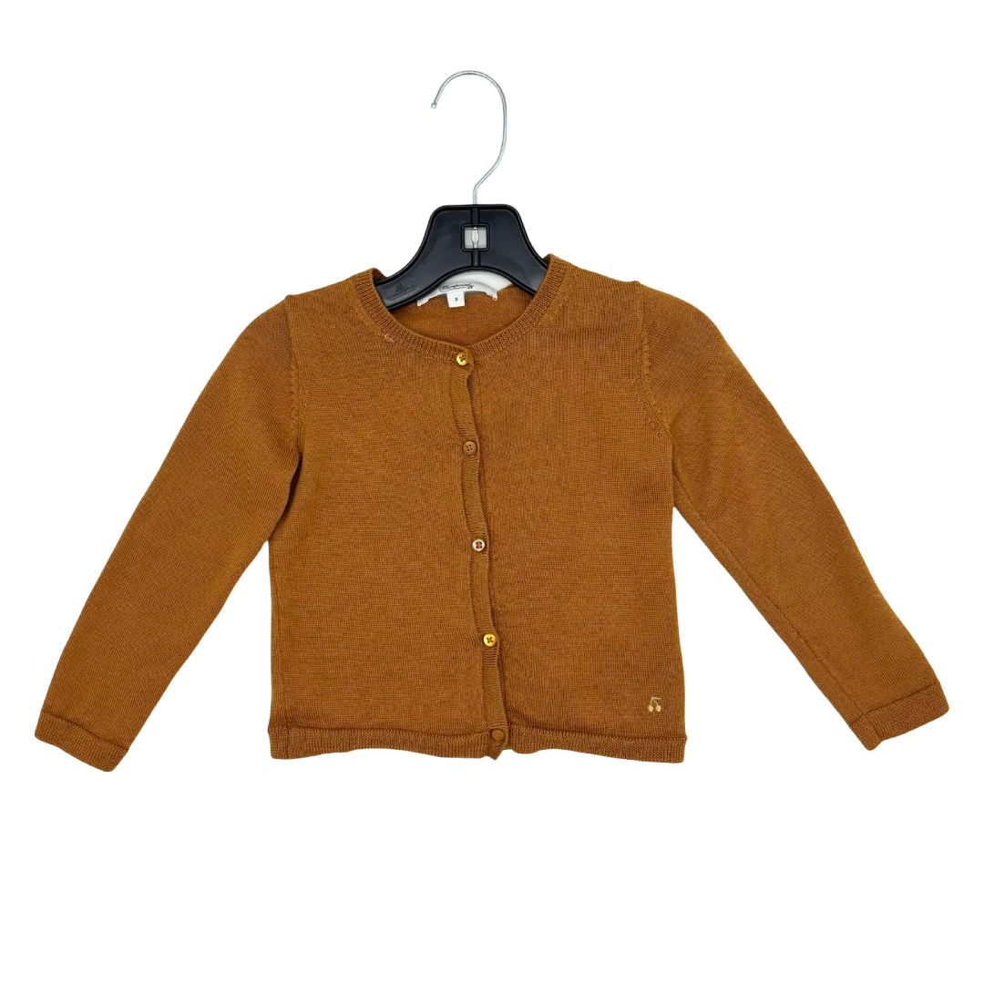 Bonpoint gold cardigan, 2 years
