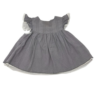 Purple grey dress, 6-9 months