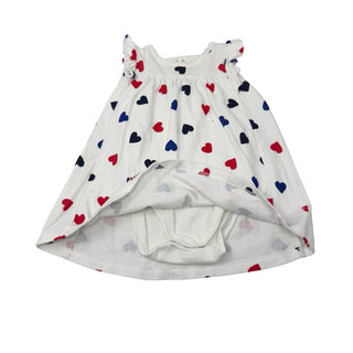 Petit Bateau Heart dress with bodysuit, 12 months