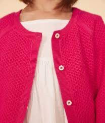 Petit Bateau Knitted Cotton Cardigan - Fuscia New with tags, 36 months