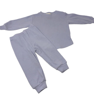 Mikki Rae Little ones Lavendar waffle set, 6-12 months