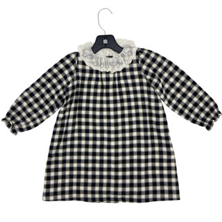 Bonpoint black/cream plaid dress, 3 years