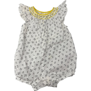 Jacadi Floral romper with yellow details, 12 months