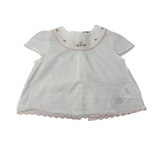 Cyrillus Paris White shirt with embroidered flowers, 12 months
