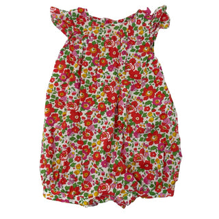 Jacadi Liberty floral print romper with bow at shoulder, 12 months