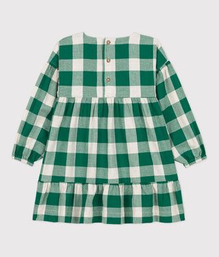 Petit Bateau Long-Sleeved Flannel Checkered Dress New with tags, 6 years