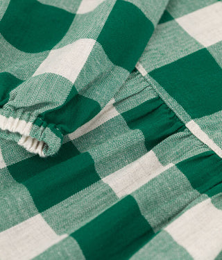 Petit Bateau Long-Sleeved Flannel Checkered Dress New with tags, 6 years