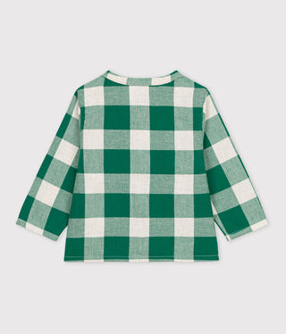 Petit Bateau Baby Flannel Checkered Shirt New with tags, 36 months
