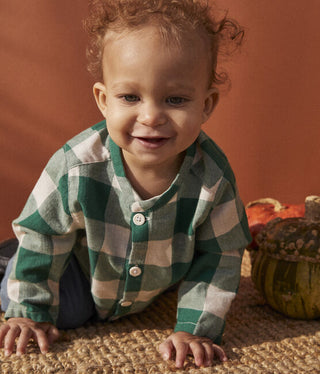 Petit Bateau Baby Flannel Checkered Shirt New with tags, 6 months