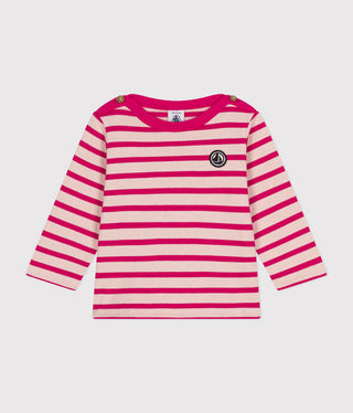 Petit Bateau Baby Thick Cotton Breton Top - Pink New with tags, 3 years
