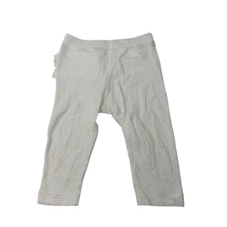 Petit Bateau White pants with gold polka dot, 12 months