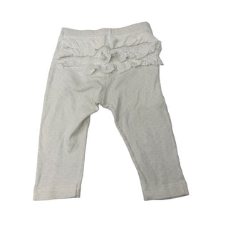 Petit Bateau White pants with gold polka dot, 12 months