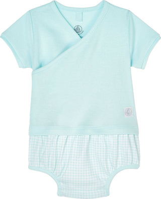 Petit Bateau Checkered blue bodysuit new with tags, 3 months