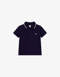 Petit bateau Short sleeve polo shirt navy new with tags, 10 years