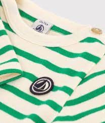 Petit Bateau Baby Thick Cotton Breton Top - Green New with tags, 36 months