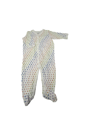 Roller Rabbit White sleeper with colourful hearts, 6-9 months
