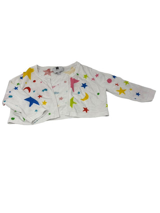 Lisa per White shrug with colourful details, Lagre