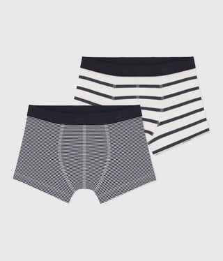 Petit Bateau Striped black and white boxer set new, 6 years