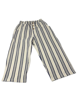 Zara white and navy stripe pants, 4-5 years