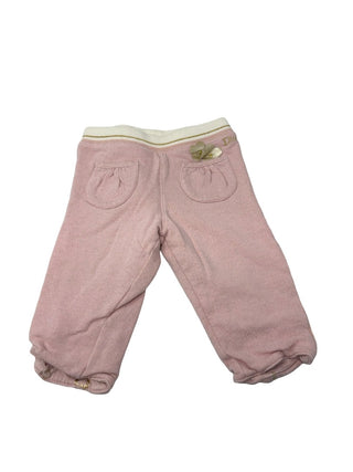 Baby Dior Pink sweatpants with front pockets and detials, 6 months