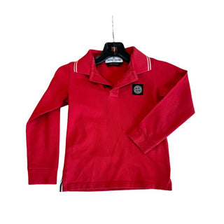 Stone Island Red Collared Long Sleeve Shirt, 4 years
