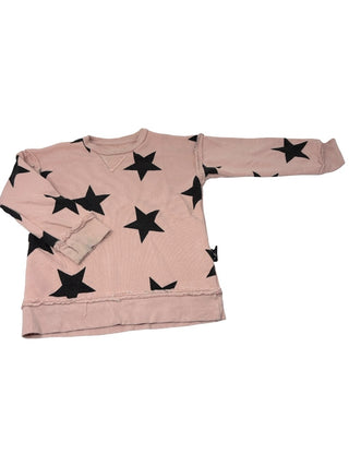 Nununu Pink and black stars sweater, 3-4 years