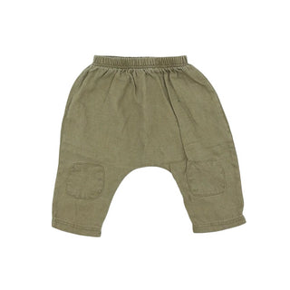 Rylee + Cru green pants, 0-3 months