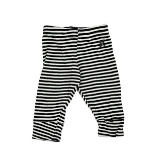 Nununu black/white stripped leggings, 3-6 months
