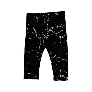 Electrik  Kids black splatter leggings, 6-12 months
